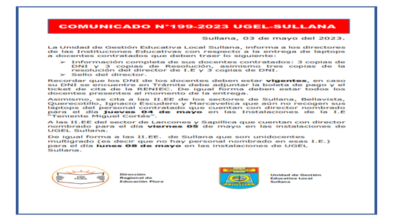 Comunicado N°199
