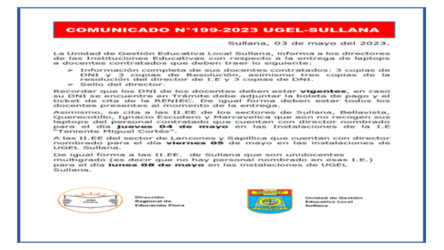 Comunicado N°199