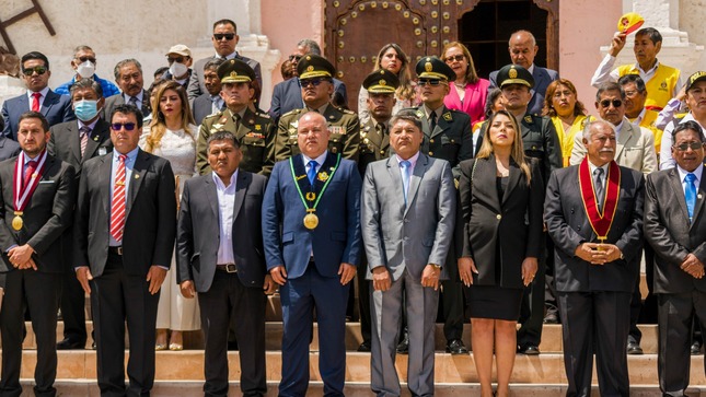 Autoridades principales de la provincia participaron en los actos protocolares por el Aniversario de Creación de la Villa de Sachaca.