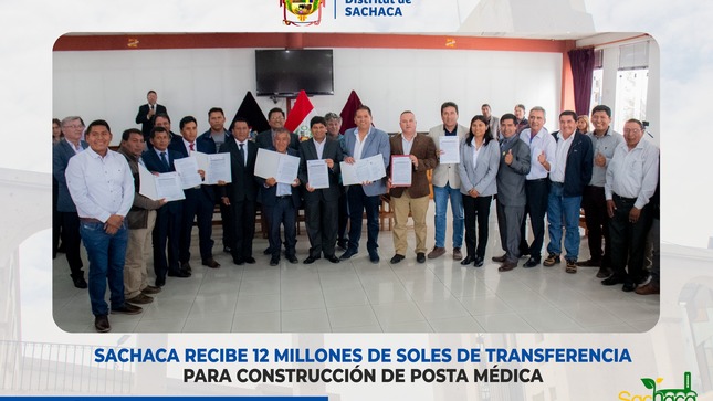 En ceremonia realizada en el Gobierno Regional de Arequipa, se efectuó la transferencia de recursos para la posta médica de Sachaca.