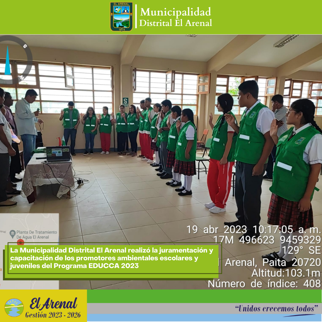 Juramentación de los promotores ambientales.