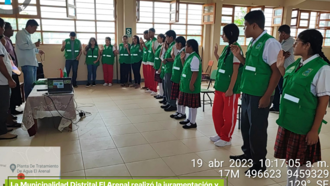 Juramentación de los promotores ambientales. 