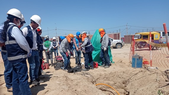 Consejo Regional verifica trabajos de instalación de gas natural a domicilio en CP La Tortuga