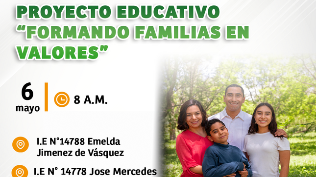 PROYECTO EDUCATIVO DE ESCUELA DE FAMILIAS EN LAS INSTITUCIONES EDUCATIVAS DENOMINADA FORMANDO FAMILIAS EN VALORES