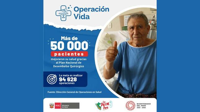 “Operación Vida” Más de 50 000 pacientes mejoraron su salud gracias al desembalse quirúrgico