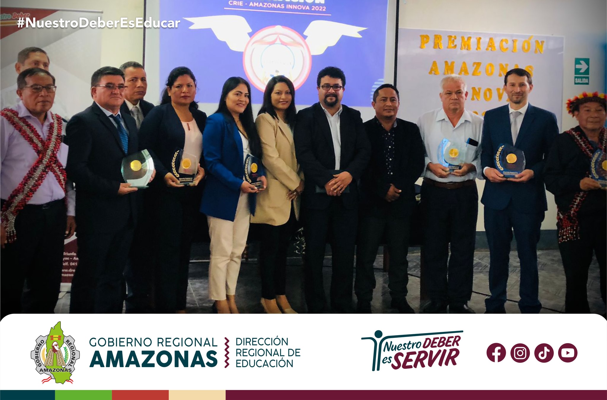 La DRE Amazonas premia a docentes y colegios ganadores del concurso “Encuentro Regional Amazonas Innova’’