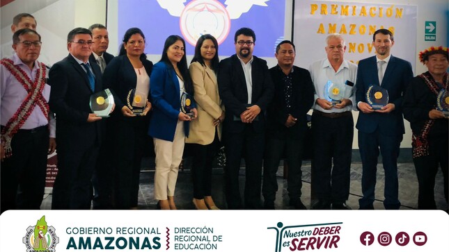 La DRE Amazonas premia  a docentes y colegios  ganadores del concurso  “Encuentro Regional Amazonas Innova’’