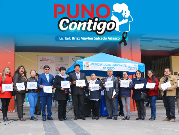 "Puno Contigo" licenciada Brizz Maylem Salcedo Añasco es la campaña solidaria que ha iniciado la Instancia Provincial de Concertación para la Prevención, Sanción y Erradicación de la Violencia Contra la Mujer y el Grupo Familiar, presidida por el alcalde de la Municipalidad Provincial de Puno, Lic. Javier Ponce Roque, y otras instituciones que forman parte, para brindar ayuda a los niños que deja en orfandad la profesional de la salud.