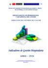 Vista preliminar de documento Indicadores de Gestión Hospitalaria del INEN - Abril 2018