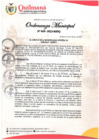 Vista preliminar de documento Ordenanza Municipal N° 019-2023-MDQ - APROBAR LA CREACION DE LA COMISION AMBIENTAL MUNICIPAL DEL DISTRITO DE QUILMANÁ