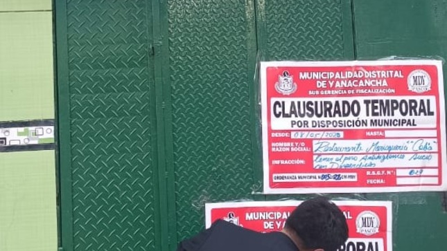Archivo JPG local clausuraron