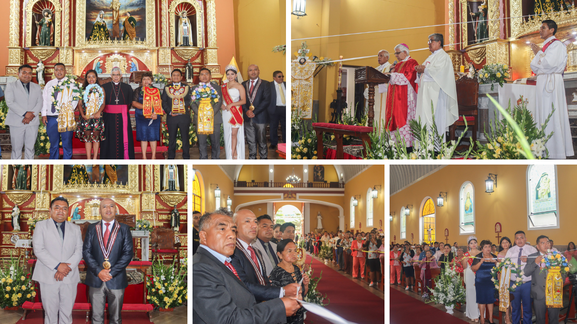 Alcalde presente en Santa Misa por el aniverario patronal y bendición del retablo de Santa Cruz de Flores