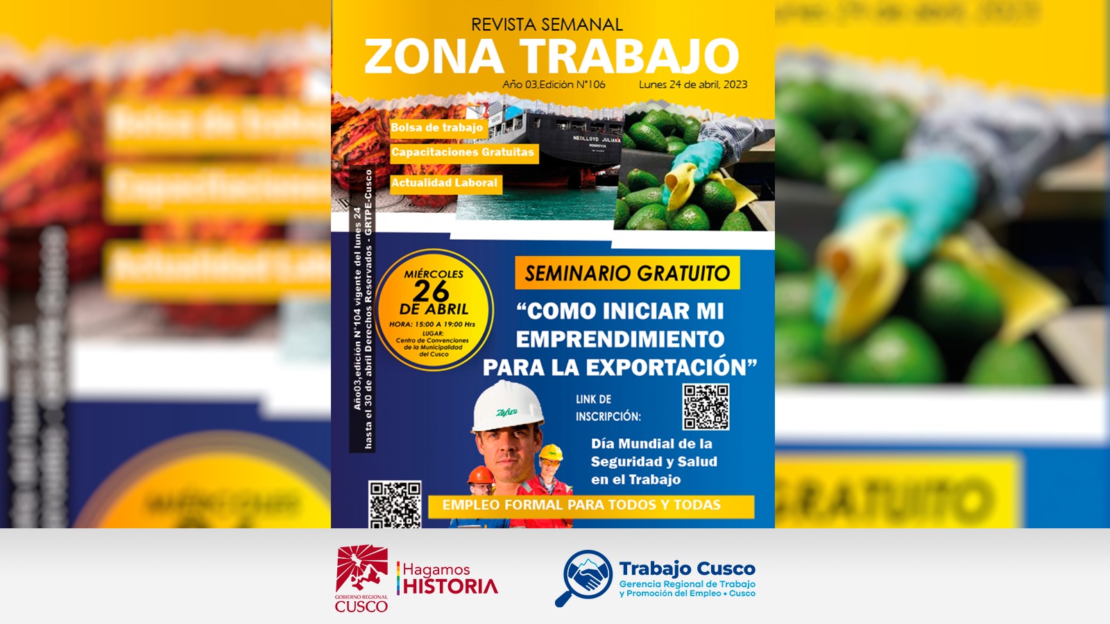 Archivo PDF de la Revista de Empleo "ZONA TRABAJO CUSCO" Edición N°106