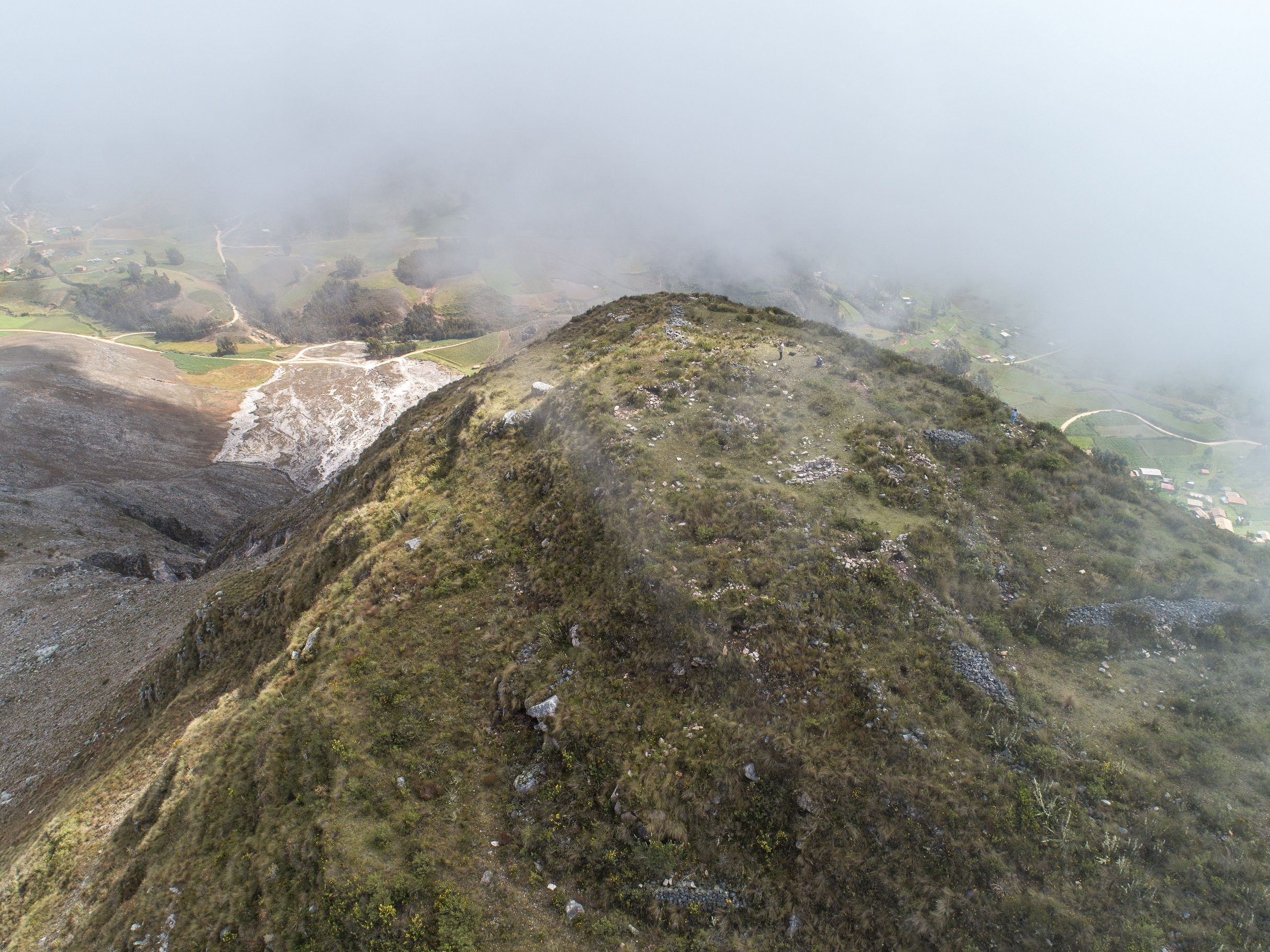 Fotografía aérea del sitio arqueológico Piogán