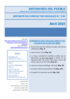 Vista preliminar de documento Reporte Mensual de Conflictos Sociales N230_Abril 2023