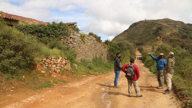Servidores de la unidad ejecutora y municipio provincial inspeccionan la vía de acceso a Marcahuamachuco