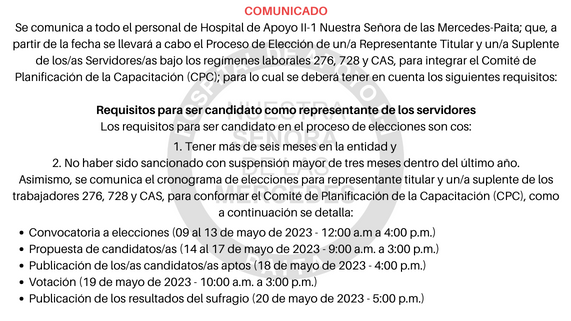 COMUNICADO