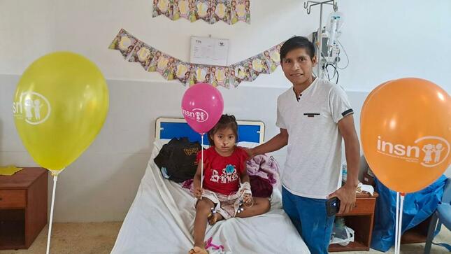 INSN San Borja médicos devuelven sonrisa a niña de comunidad nativa chuintar en el día de su cumpleaños