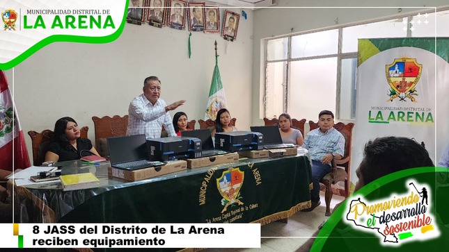 JASS del Distrito de La Arena reciben equipamiento