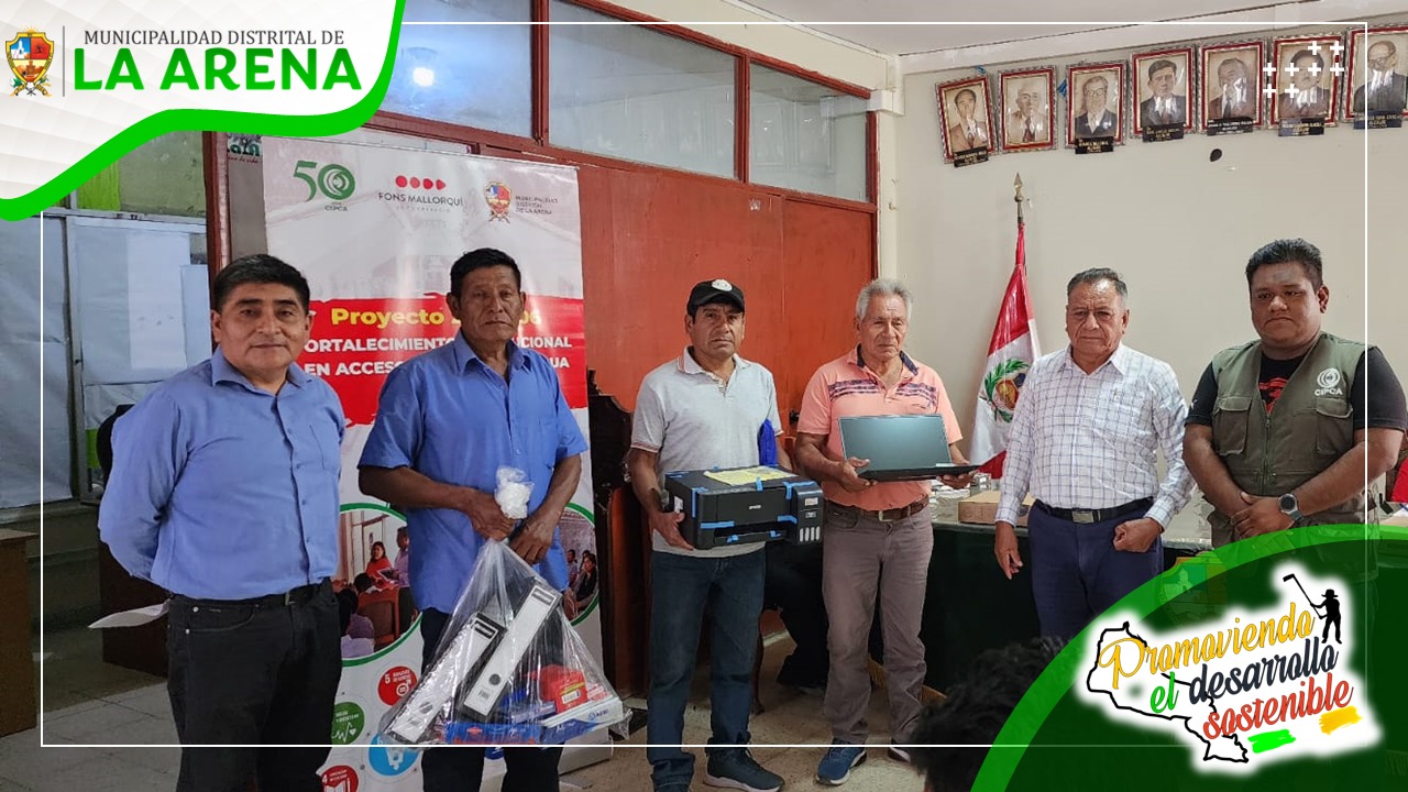 JASS del Distrito de La Arena reciben equipamiento