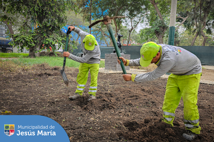 Nuestros especialistas realizan la preparación del suelo para posteriormente colocar gras 🌱