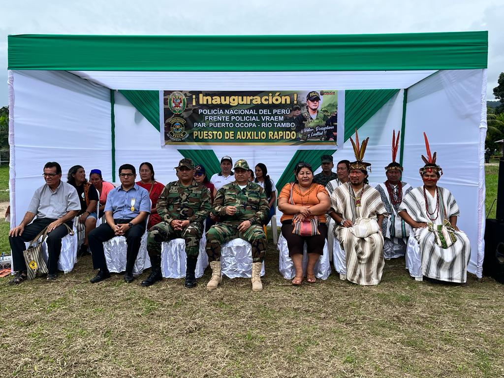 Junín: PNP instaló puesto de auxilio rápido en comunidad nativa de Puerto Ocopa