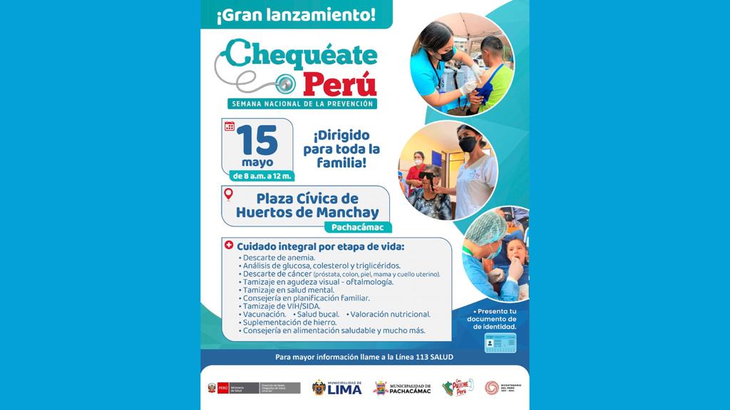 Lima Sur: “Chequéate Perú” comienza en Manchay con gran lanzamiento