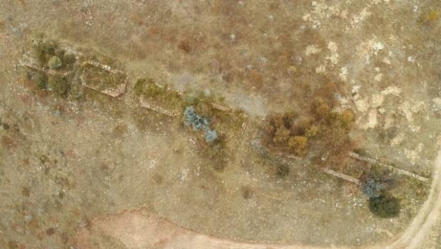 Fotografía aérea del sitio arqueológico Chirigurán