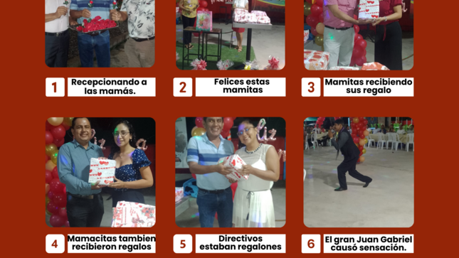 momentos que las madres recibieron sus regalo.