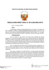 Vista preliminar de documento Resolución Directoral N° 0015-2023-INIA-DDTA