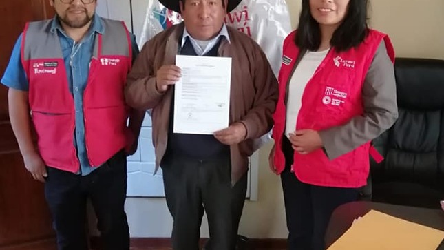 Firma de Convenio con el programa de Empleo Temporal  "LURAWI PERÚ"