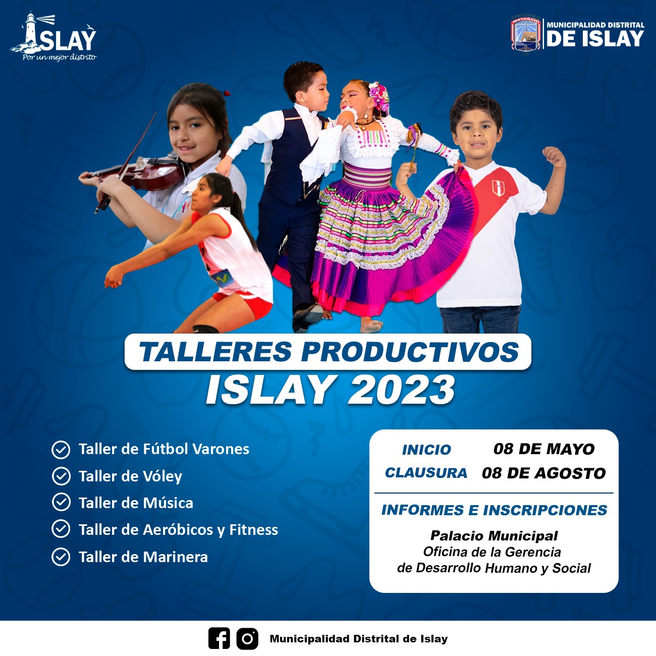 Imagen Publicitaria de los Talleres Productivos Islay 2023