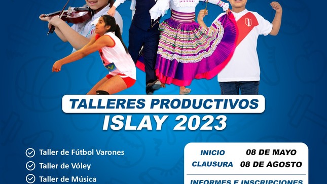 Imagen Publicitaria de los Talleres Productivos Islay 2023