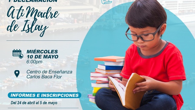 Imagen Publicitaria del Concurso de Poesía y Declamación "A ti madre de Islay"