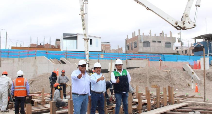 Se realizó el vaciado para almacenamiento de agua de la Plaza Cívica de Chen Chen, dicha acción comprende el proyecto: “Creación de los servicios cívico culturales de la Plaza Cívica del Centro Poblado de Chen Chen”