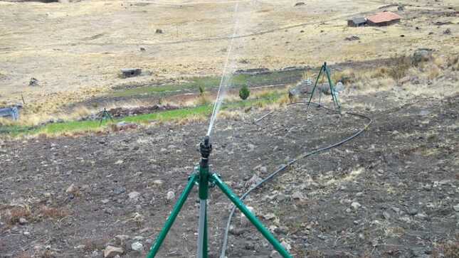 Reinicia obra de riego tecnificado en Otuzco para el beneficio de 205 familias agricultoras