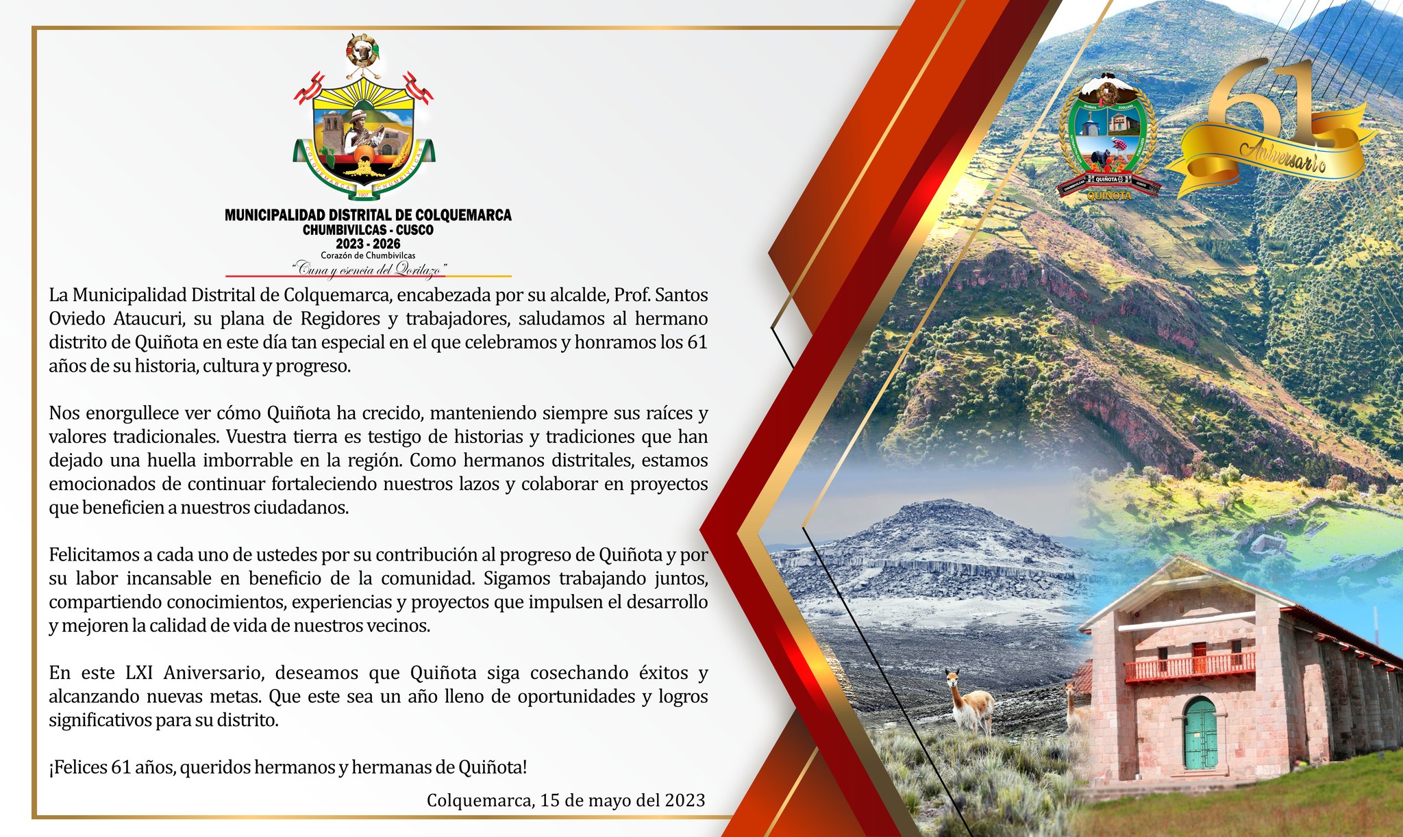 ¡ Feliz Aniversario Quiñota!