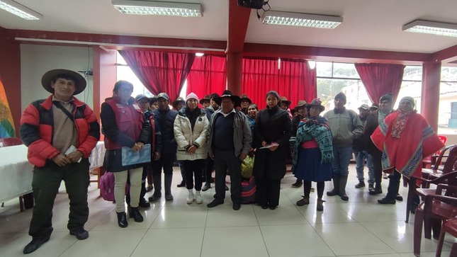 Primer taller de capacitacióna las Jass del distrito de Ccorca