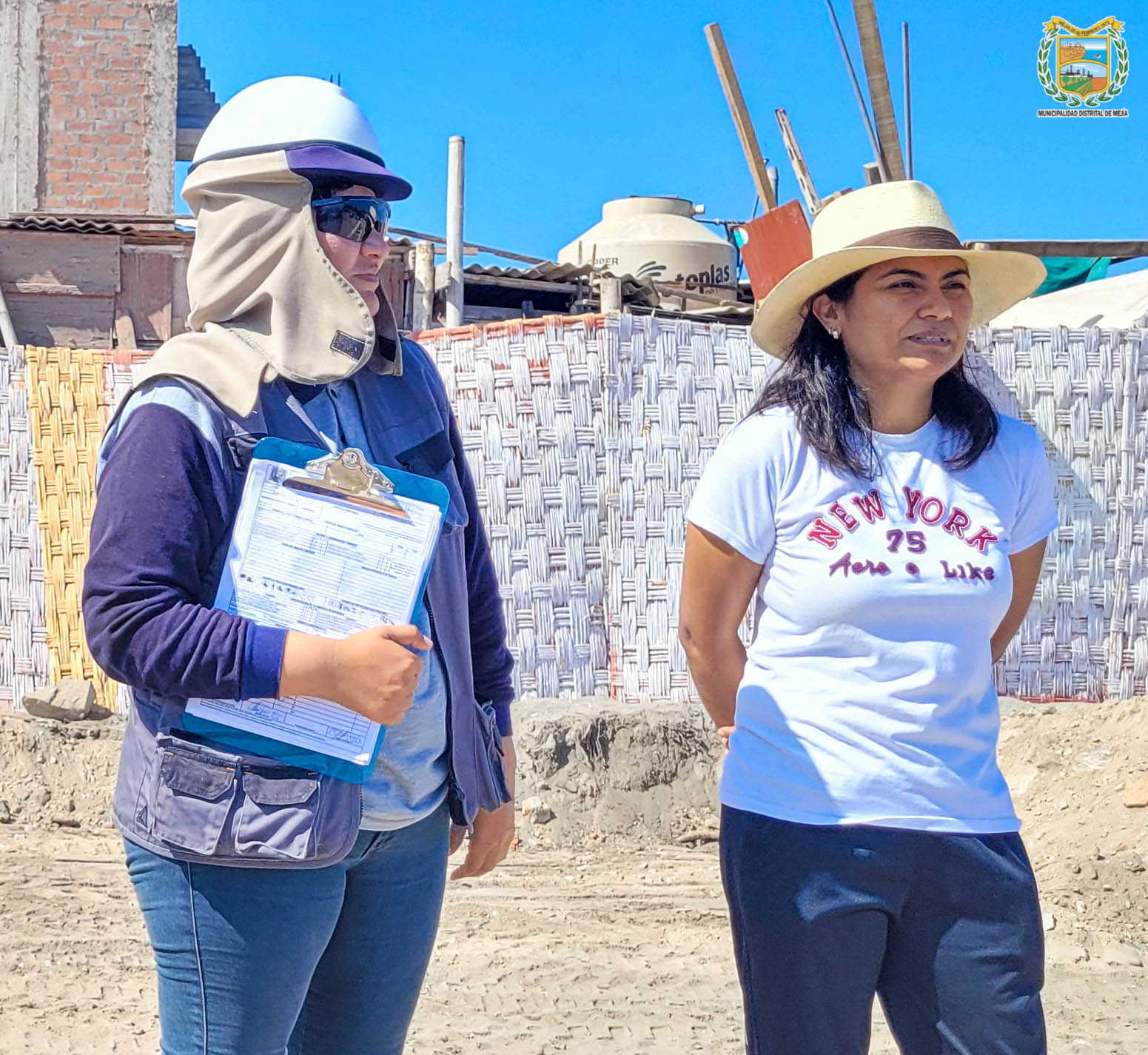 La Ing. Diana Sosiree Aspilcueta Cáceres, alcaldesa de Mejía supervisó los avances de la segunda etapa de la obra “Mejoramiento del Servicio de Transitabilidad Vehicular y Peatonal de la Urb. José Carlos Mariátegui”