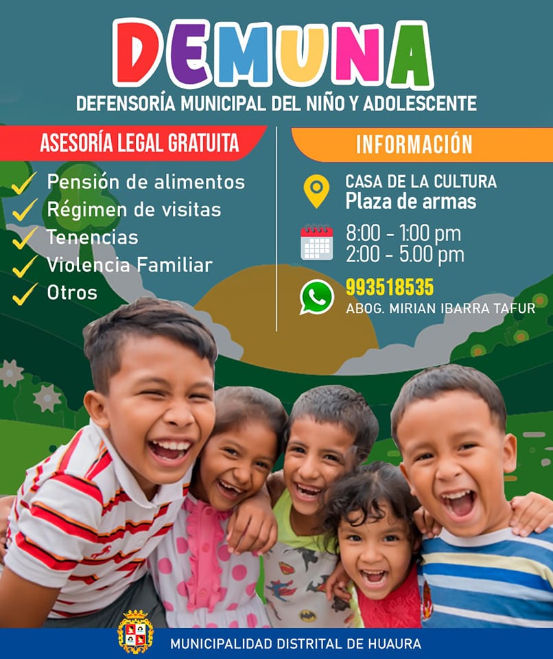 DEFENSORÍA MUNICIPAL DEL NIÑO Y ADOLESCENTE #DEMUNAHUAURA