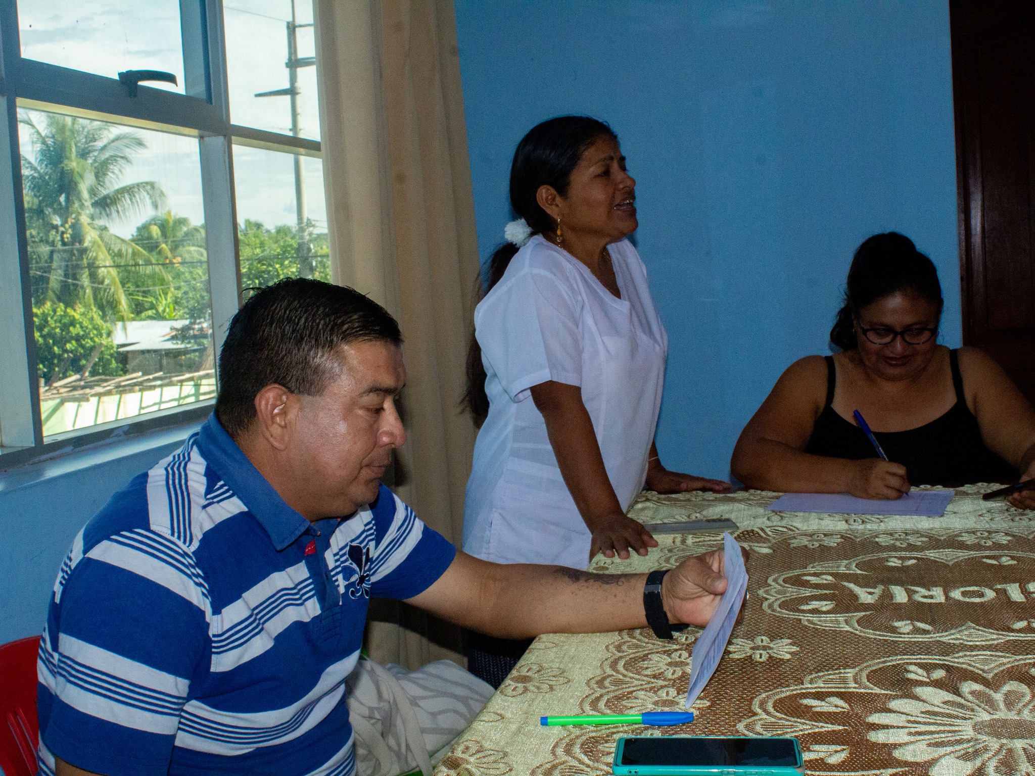 Momento de las palabras dirigidas por parte de la Tec. Enf. Eloiza Castañeda Jefe de la microred San Rafael