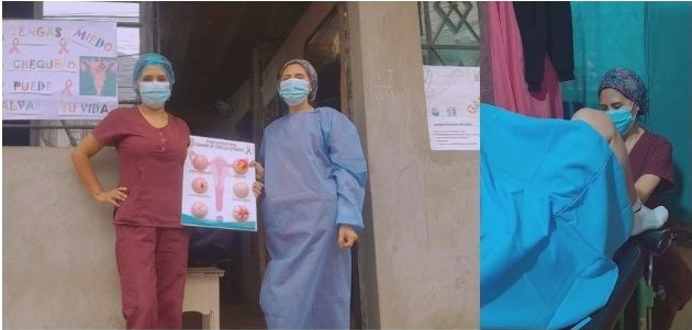 Foto de la Campaña preventiva del cáncer de cuello uterino