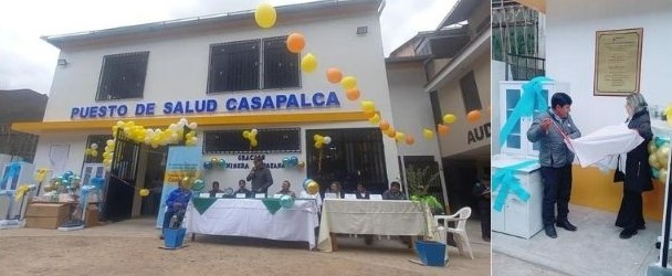 Foto de la inauguración del puesto de salud Casapalca