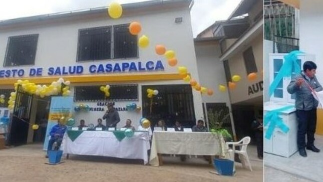 Foto de la inauguración del puesto de salud Casapalca