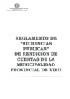 Vista preliminar de documento REGLAMENTO DE AUDIENCIAS PUBLICAS DE RENDICION DE CUENTAS DE LA MPV
