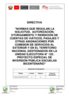 Vista preliminar de documento Directiva Normas que regulan la solicitud_autorización_otorgamiento y rendición de cuentas de viáticos_pasajes y otras asignaciones por comisión de servicios_2023