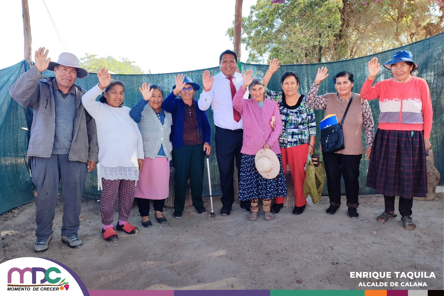 Visita a los adultos mayores de Cerro Blanco