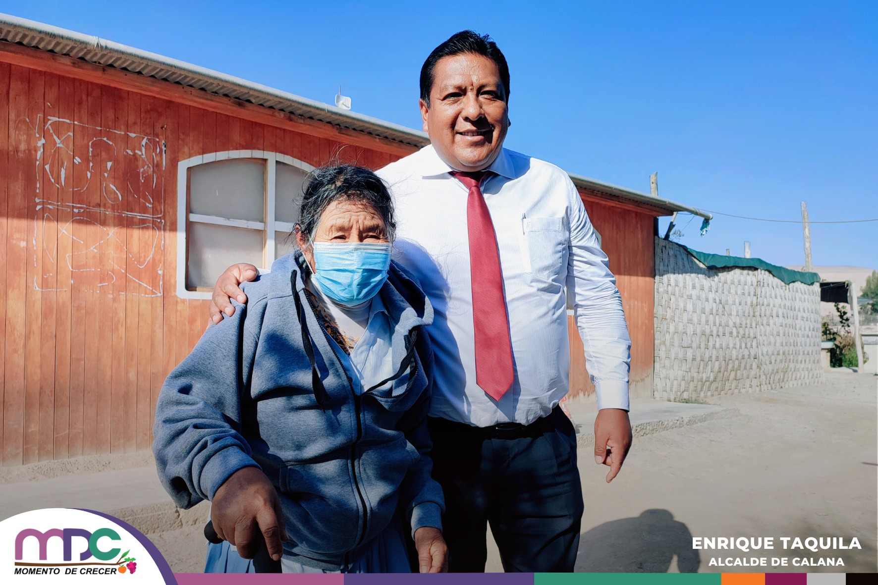 Visita a los adultos mayores de Cerro Blanco
