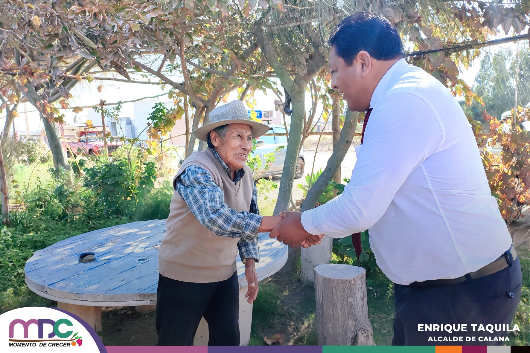 Visita a los adultos mayores de Cerro Blanco
