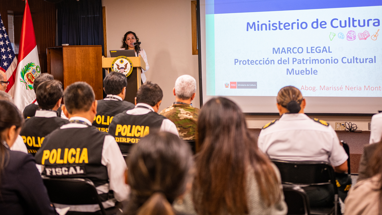 Ministerio de Cultura coordinó curso con la Embajada de Estados Unidos para fortalecer la lucha contra el tráfico ilícito de nuestros bienes